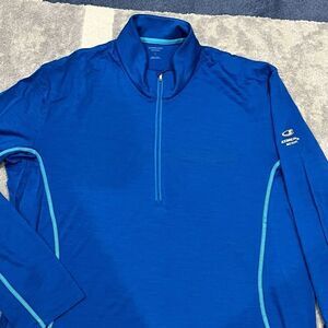 Icebreaker Merino Wool Blend Mens Size L Blue Long Sleeve T-shirt Tee